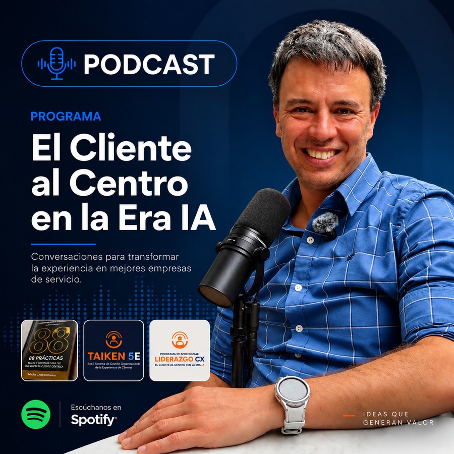 Portada del podcast El Cliente al Centro en la Era IA